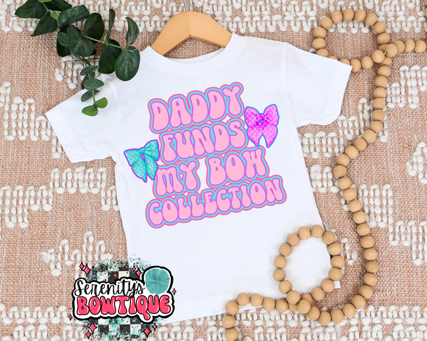 Daddy funds my bow collection tee