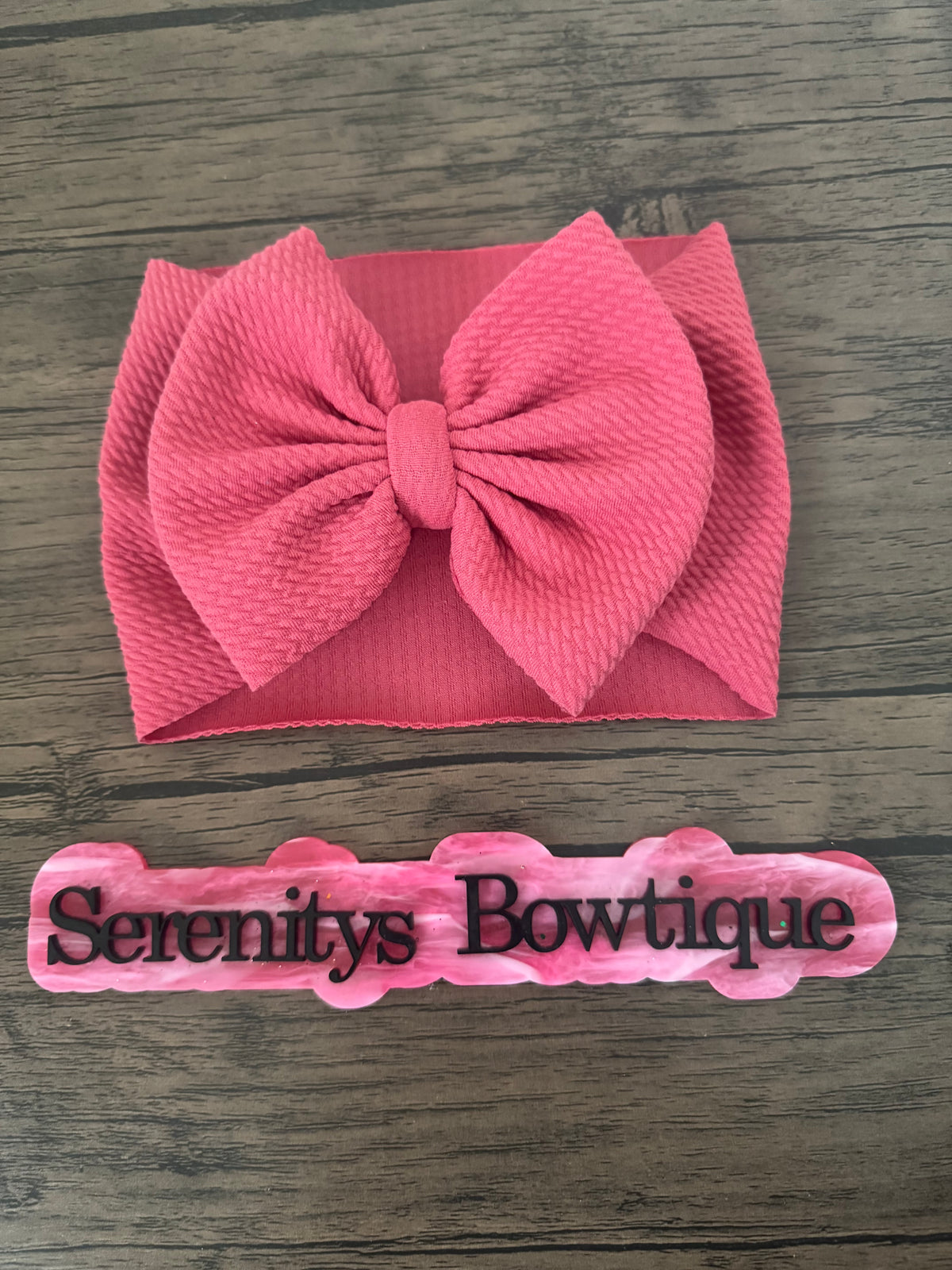 Raspberry sorbet bow