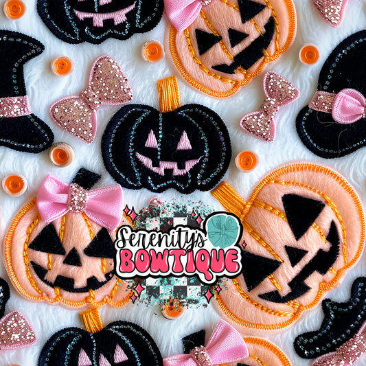 Pumpkin velvet bow