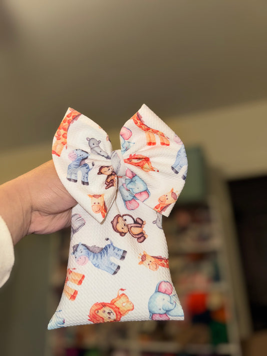 Animal print bow