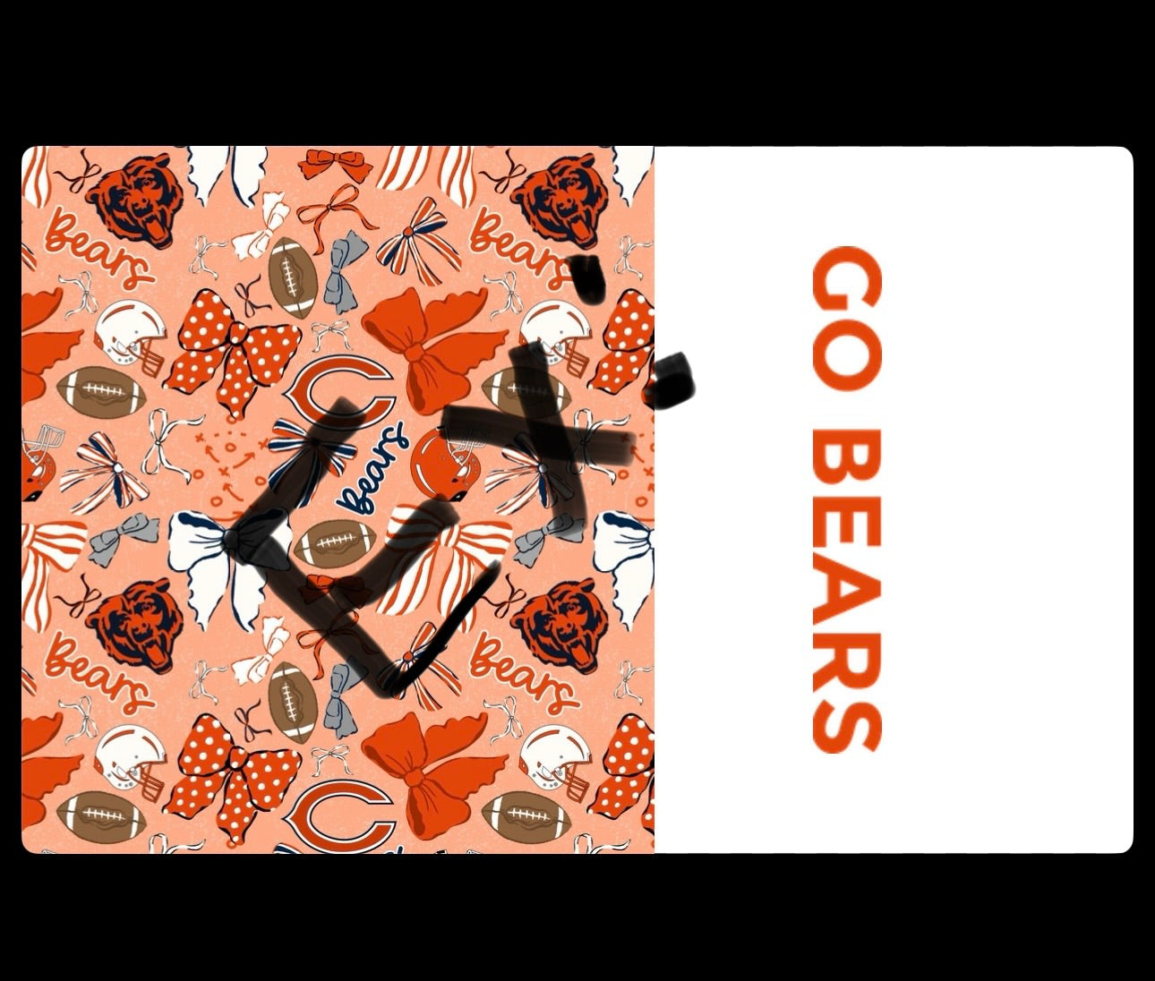 NFL themed 2 toned sports bow