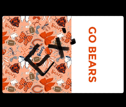 NFL themed 2 toned sports bow
