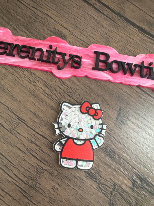 Kitty glitter shaker center add on