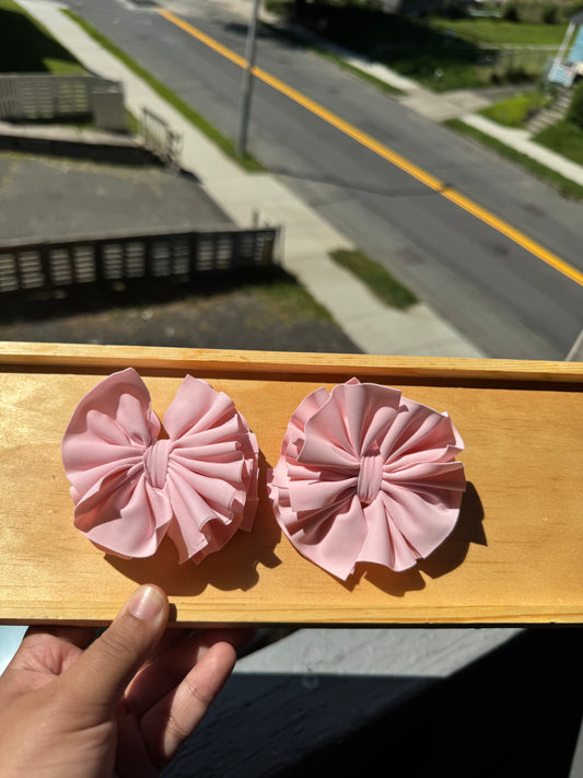 Pink swim matte bow