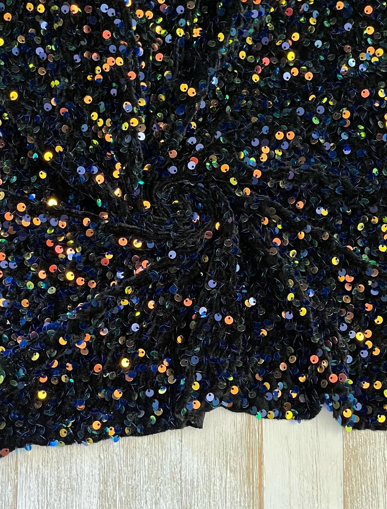 Colorful black sequins pumpkins