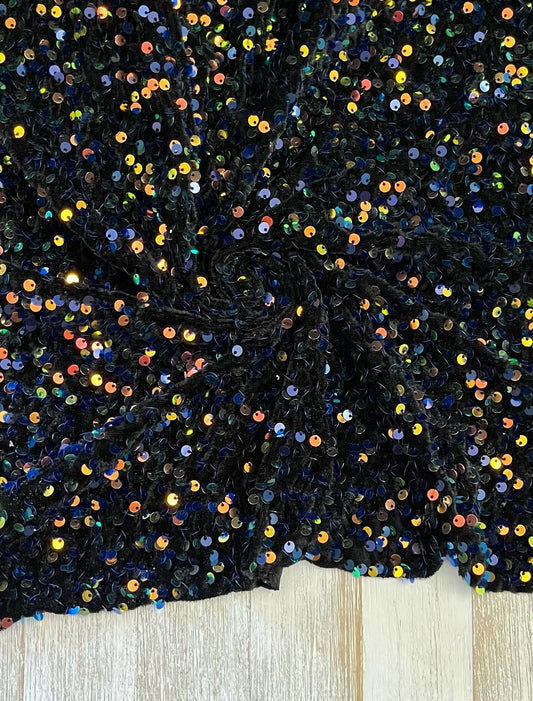 Colorful black sequins pumpkins