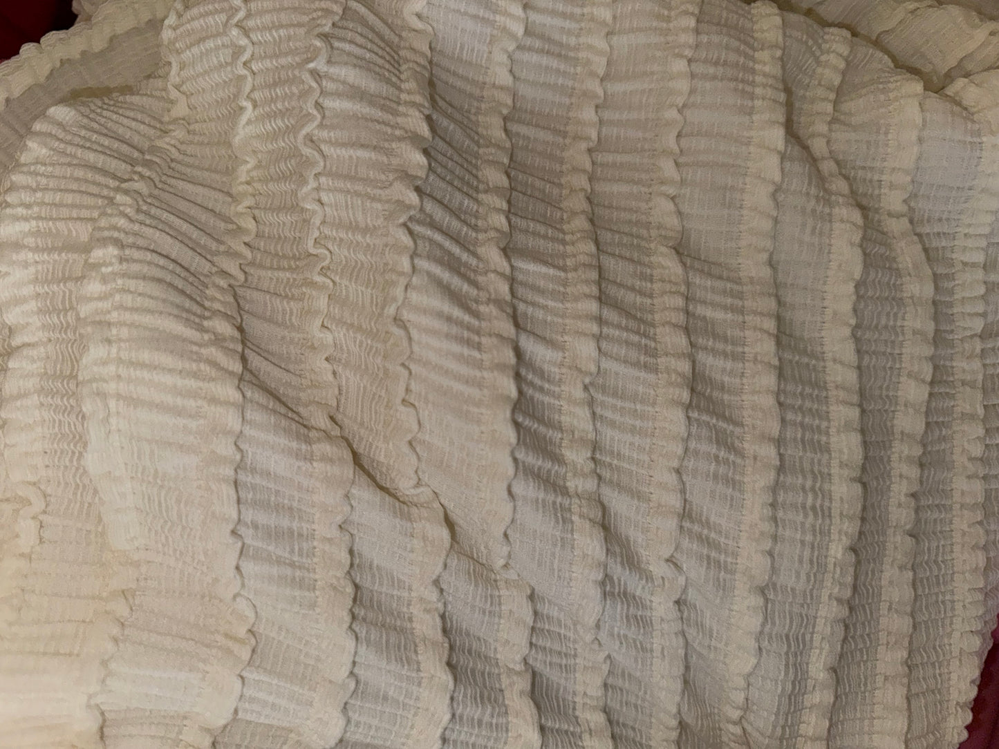 Ivory ruffle bow