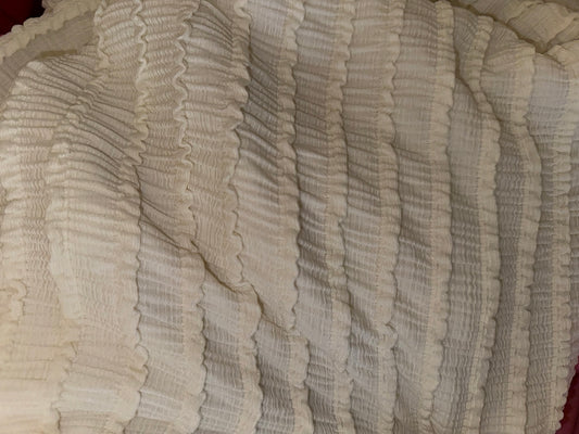 Ivory ruffle bow