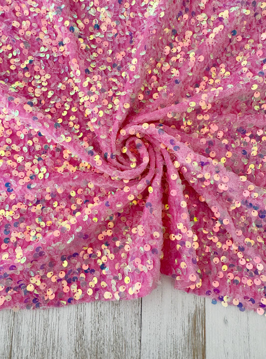 Colorful pink sequins pumpkins