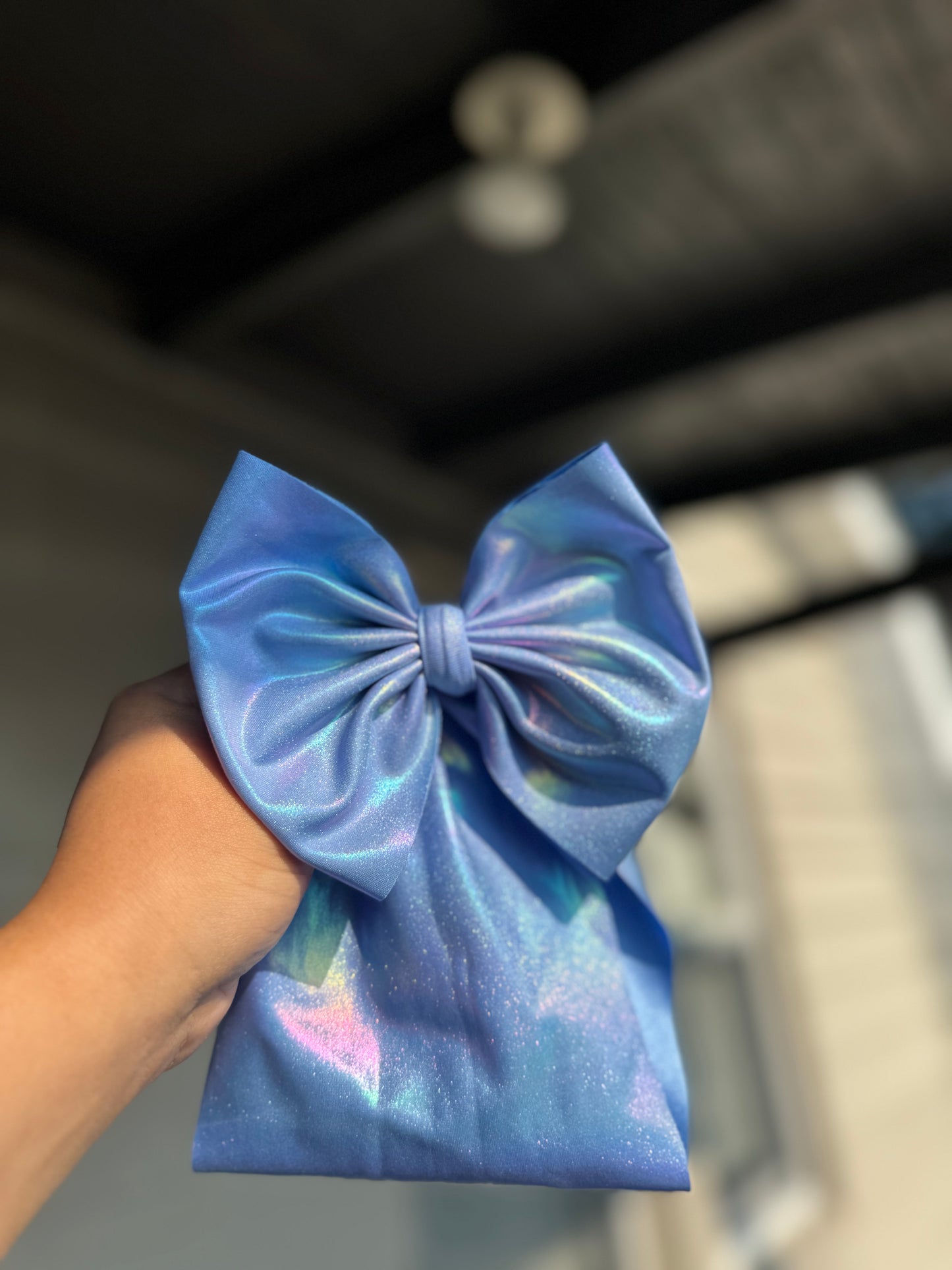 Periwinkle holo bow