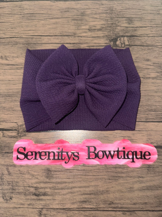 Eggplant purple bow