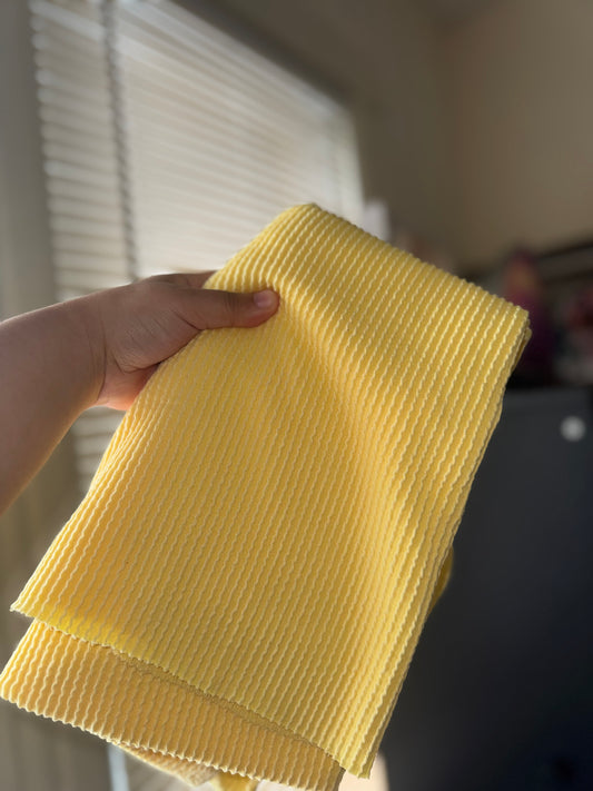 Butter Yellow waved bow