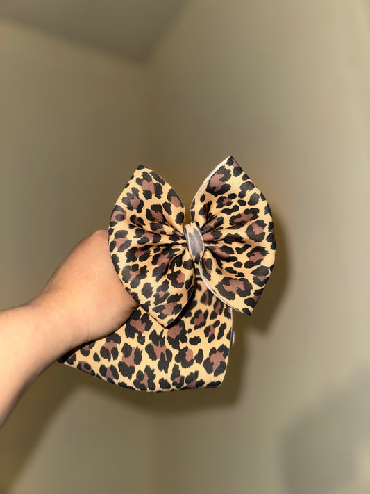 Cheetah puff bow