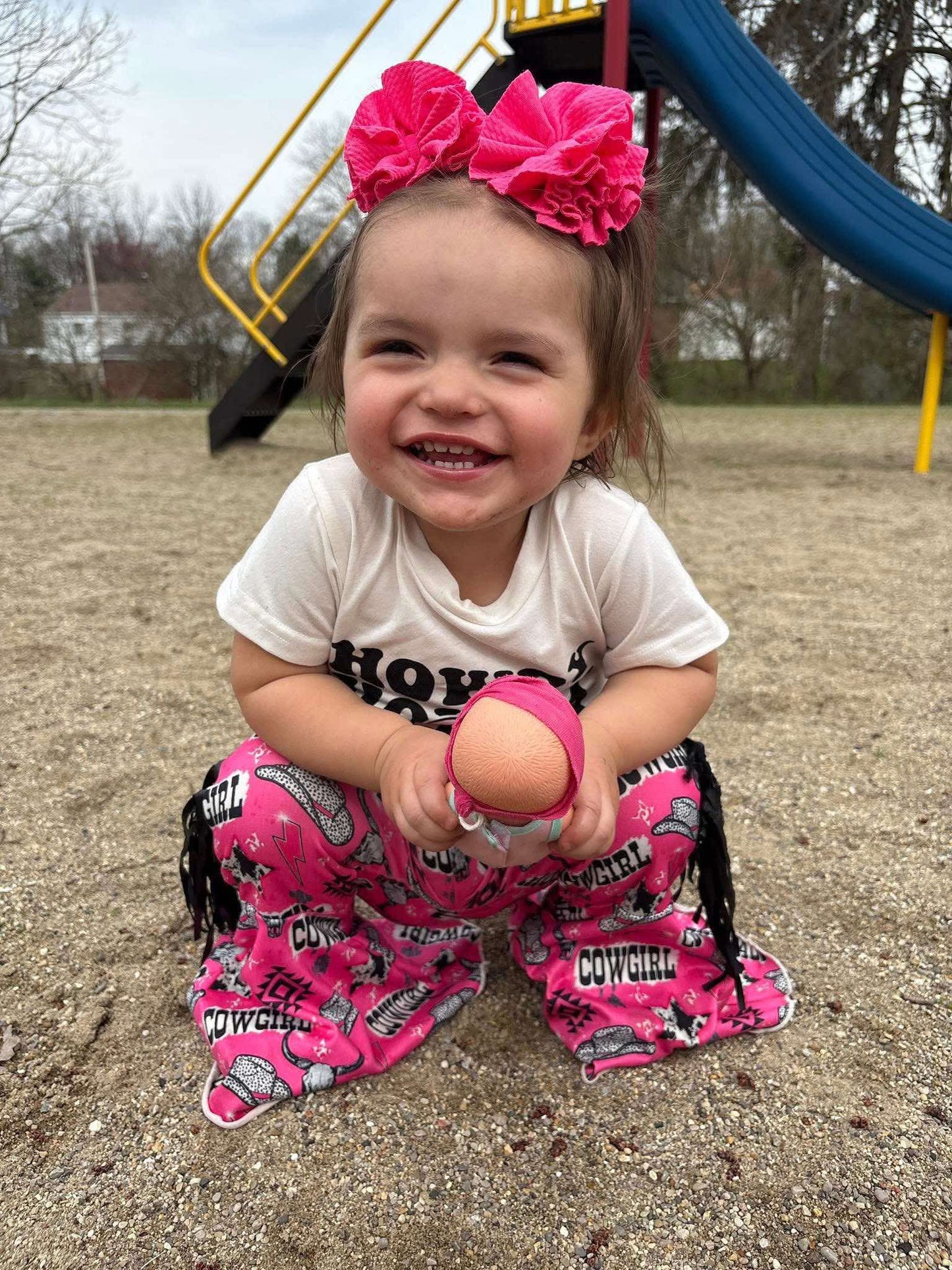 Hot pink bow