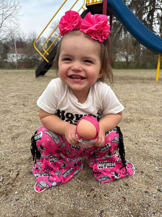 Hot pink bow