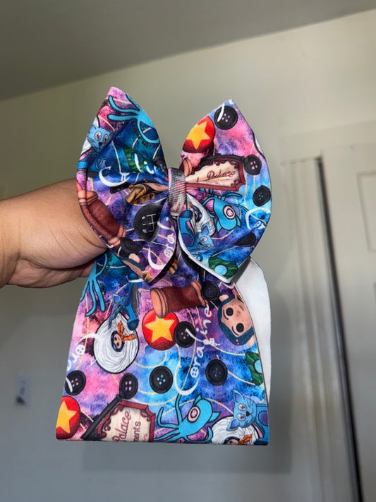 Button eyed girl bow
