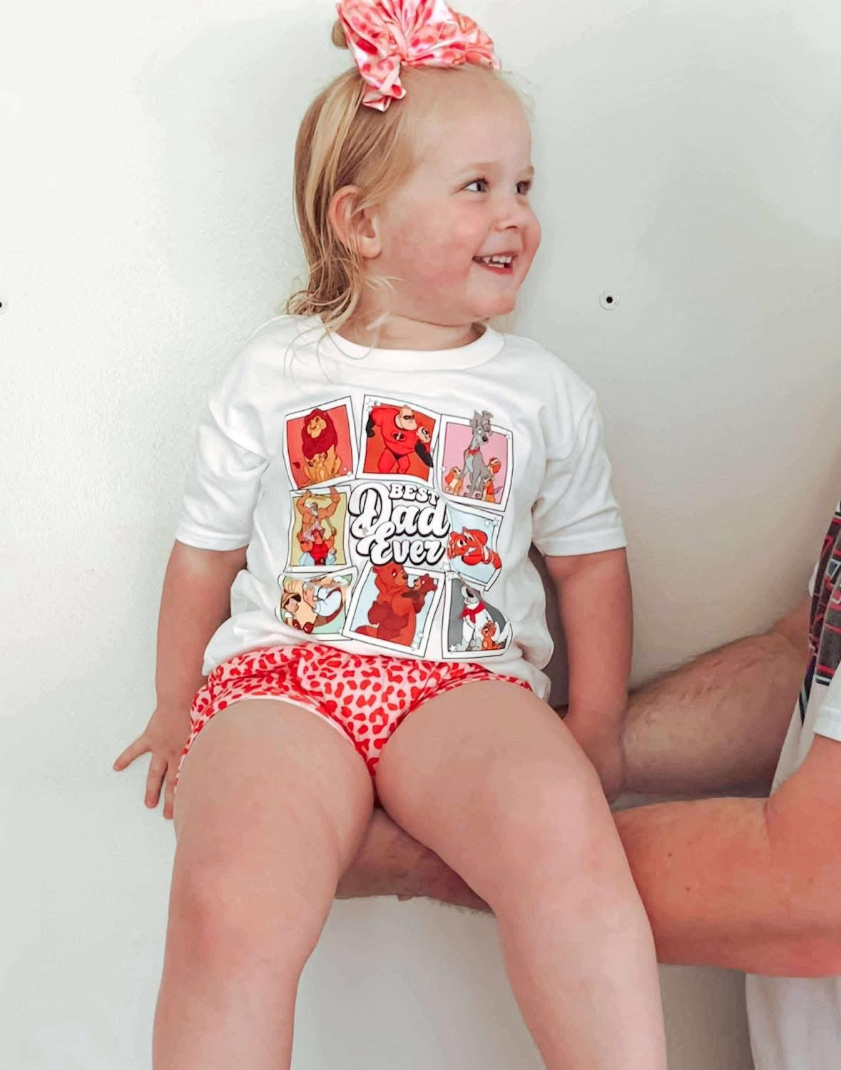 Pink holo leopard bow