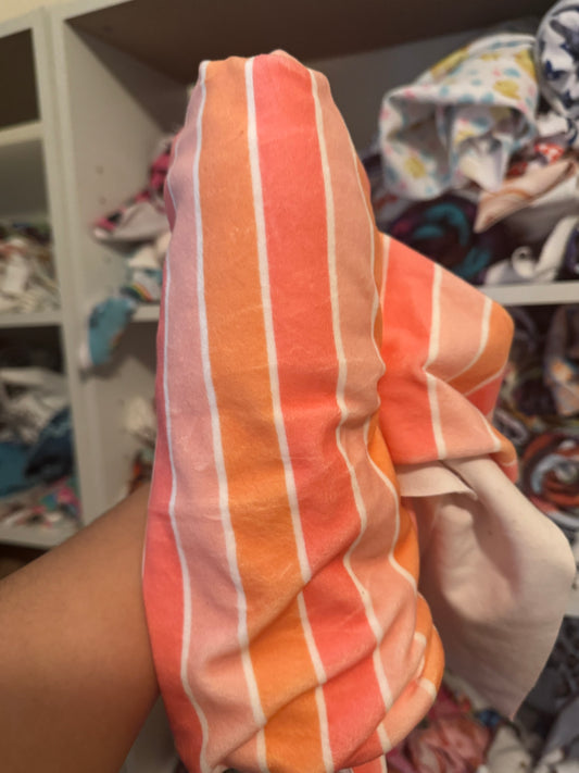 Beach stripes velvet bow