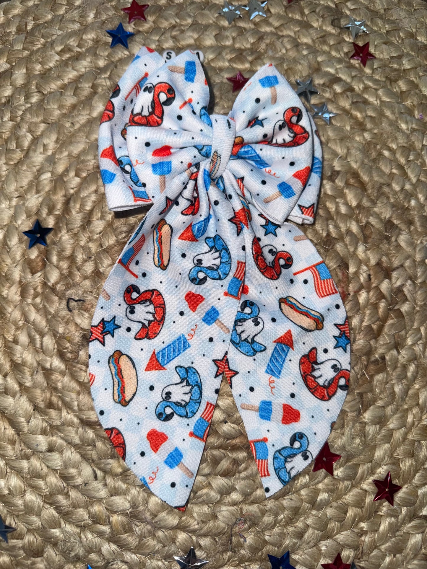 Patriotic GHOSTIE bow