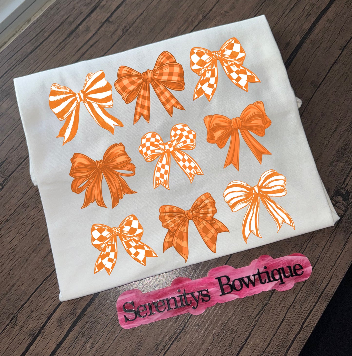Orange coquette tee