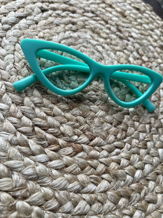 Aqua cat eye sunnies