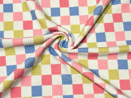 Spring pastel checker bow