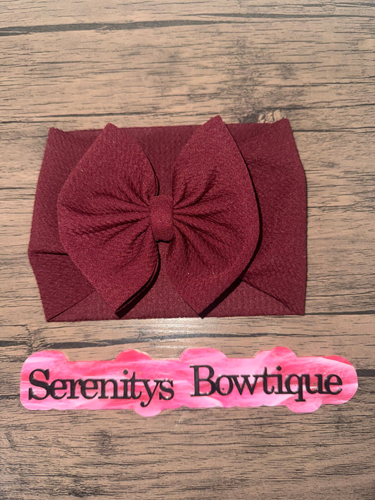 Burgundy bow