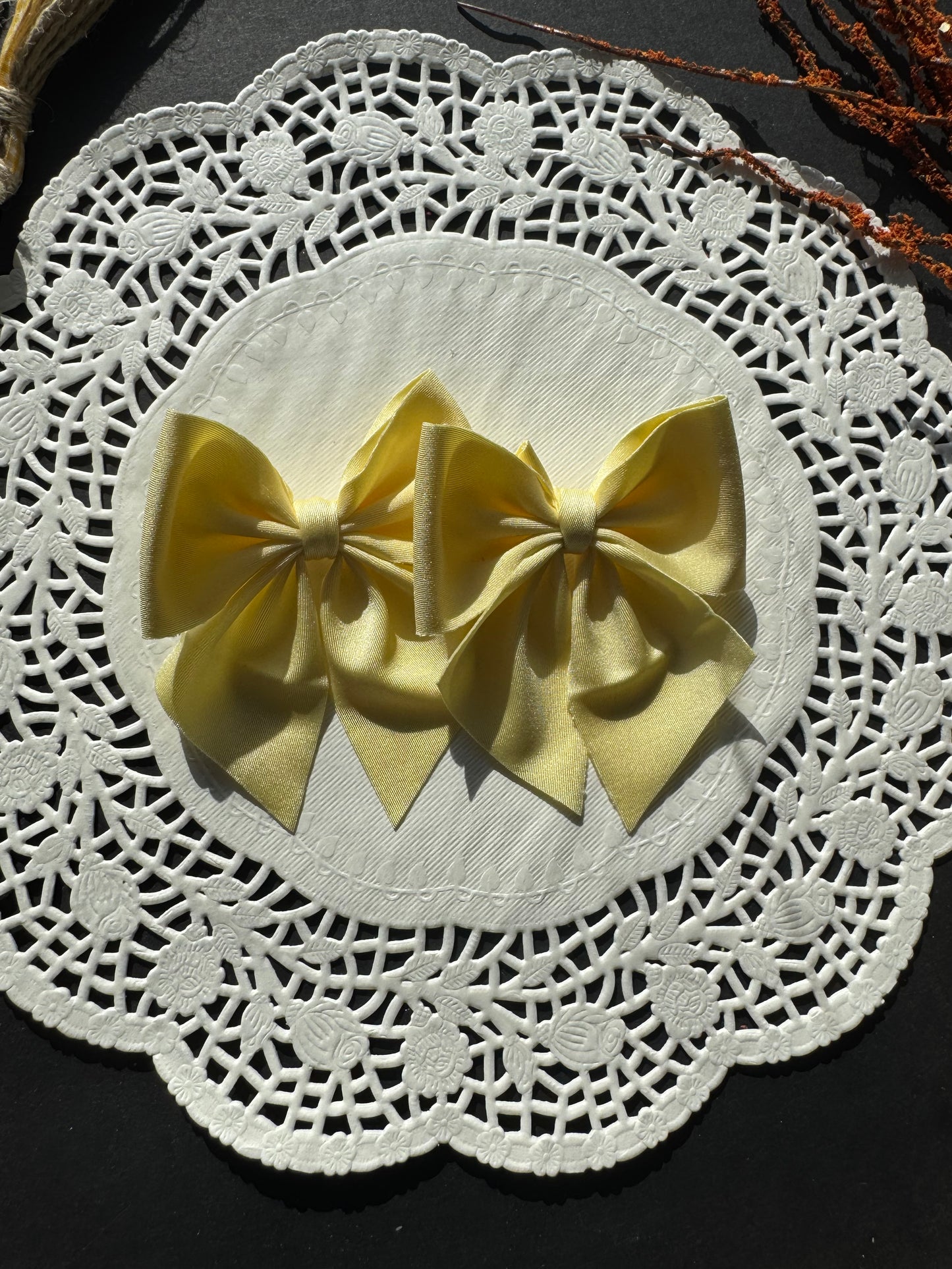 Pastel yellow swim bow
