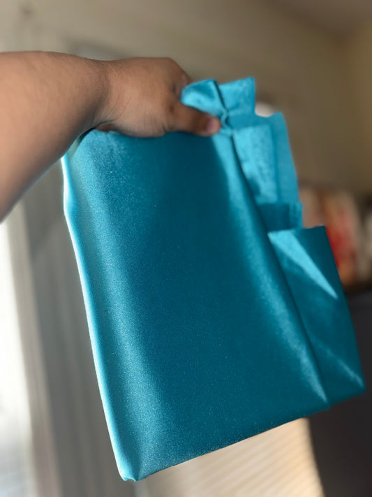 Turquoise Satin bow