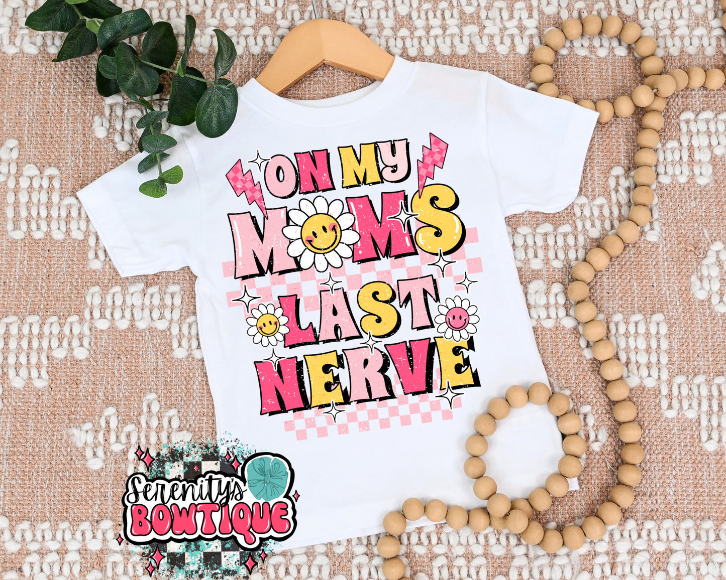 On my moms last nerve tee (flower print)