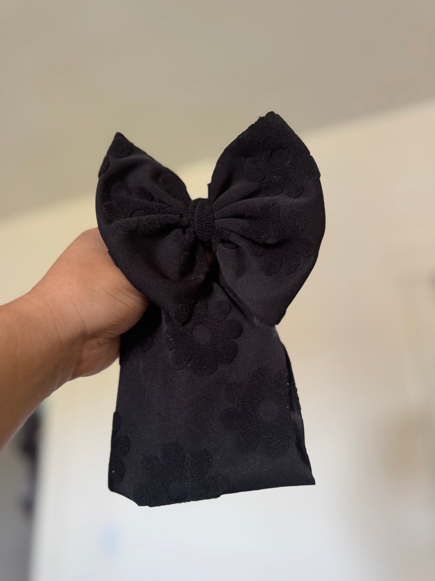 Towel Daisy Black bow