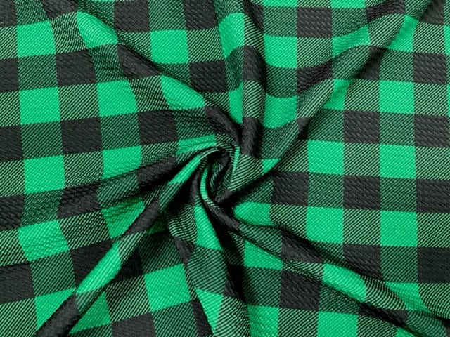 Green plaid bow