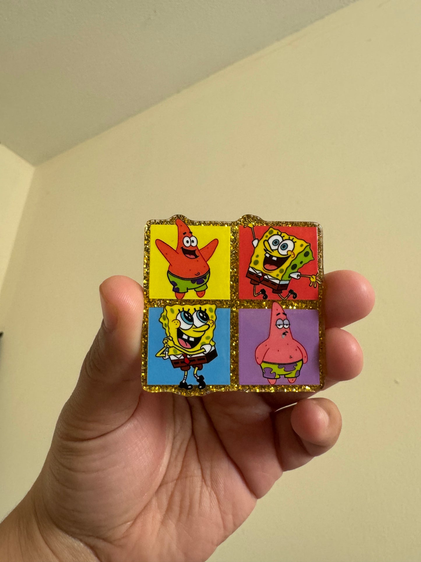 Sponge & pat collage center