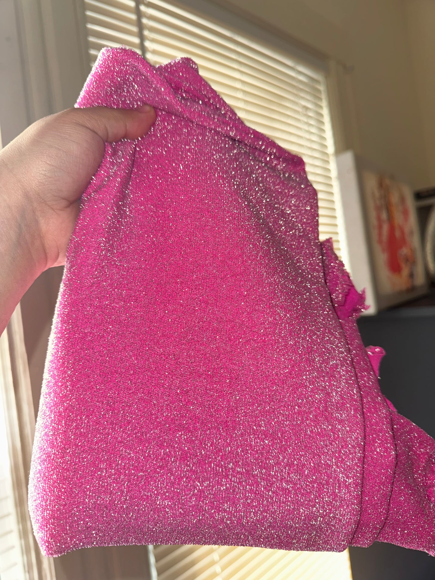 Pink glitter bow