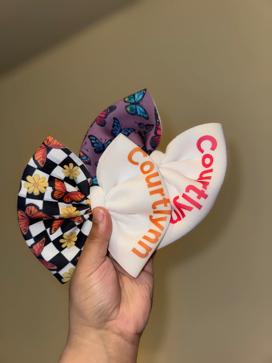 Two toned name bow PRE-ORDER
