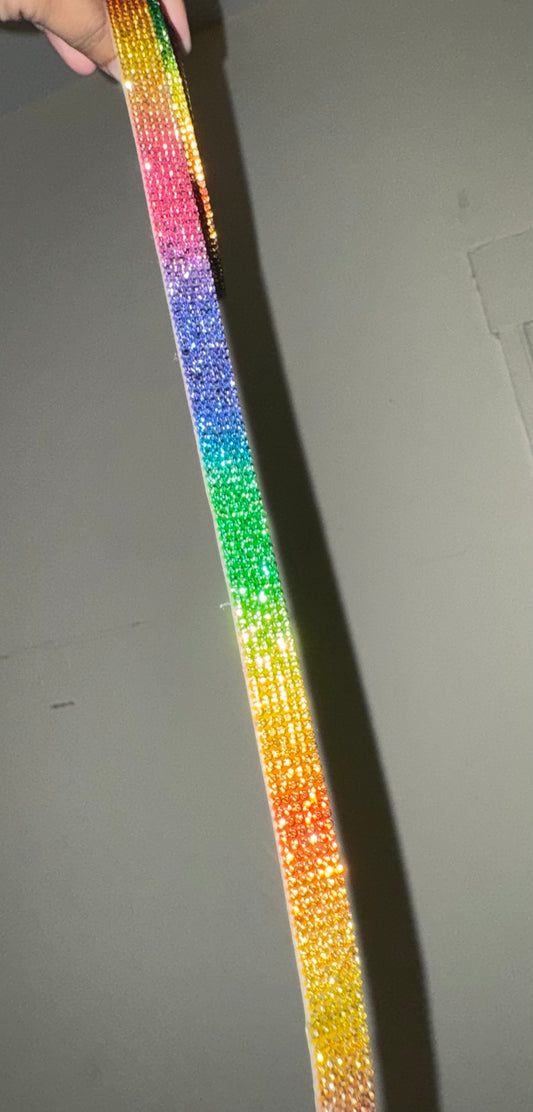 Colorful OMBRE rainbow Bling center