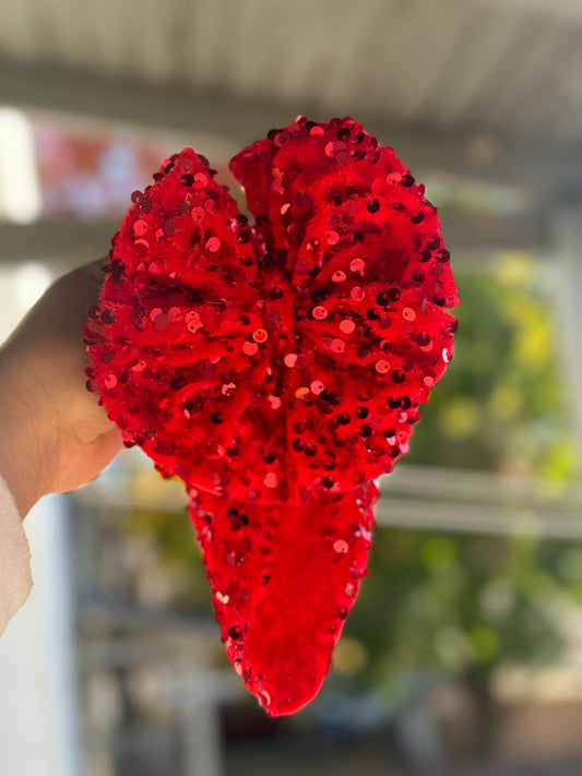 Red sequins bow