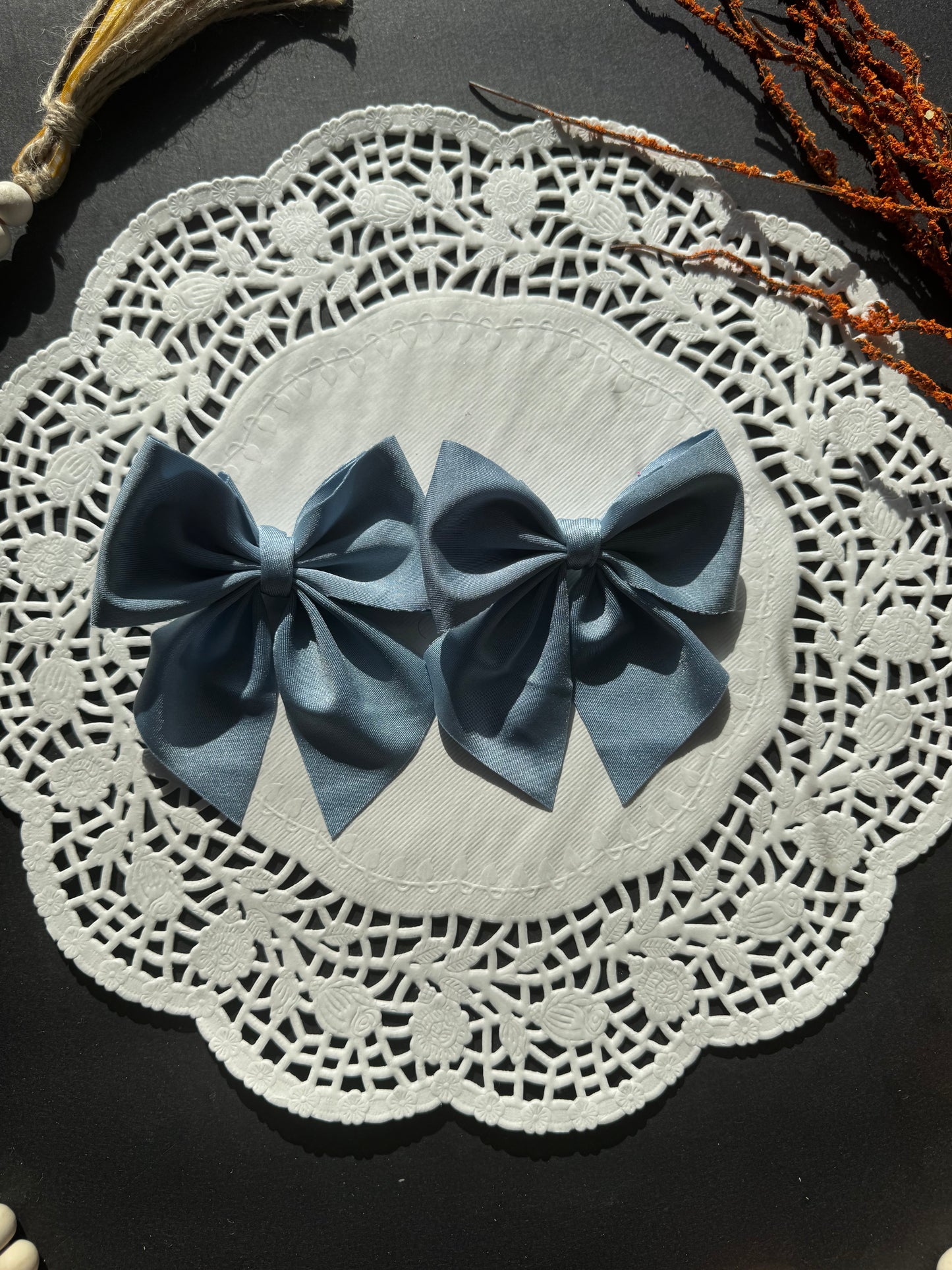 Powder blue swim bow