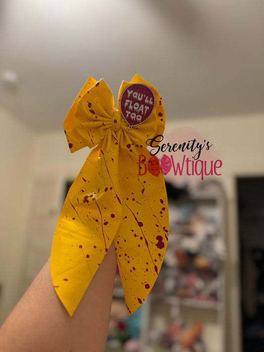 Yellow bloody plastic bow