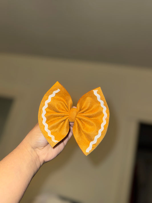 Gingerbread suede bow