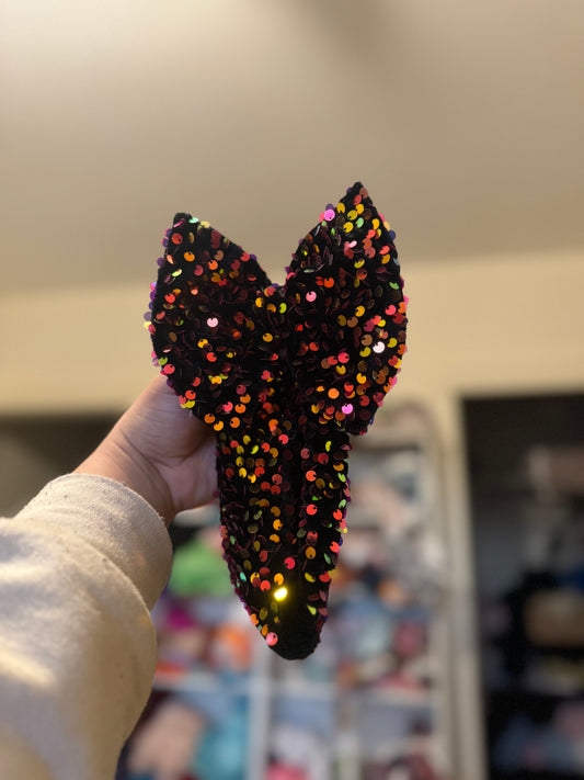 Colorful sequins bow