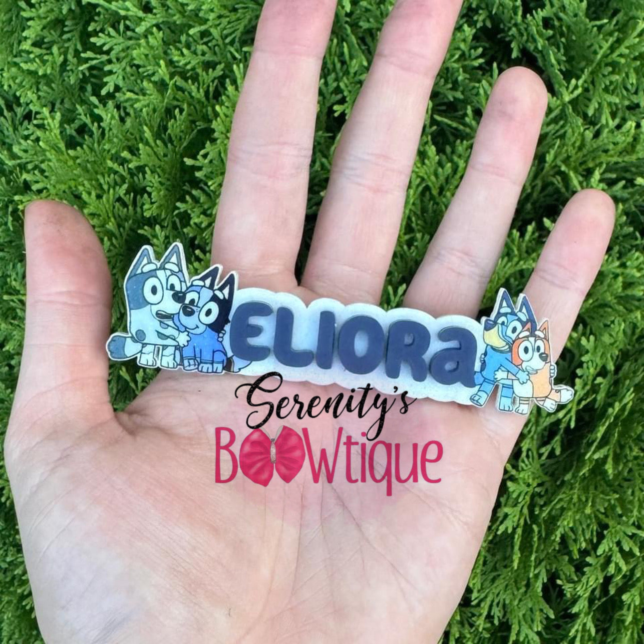 Heeler themed name clips