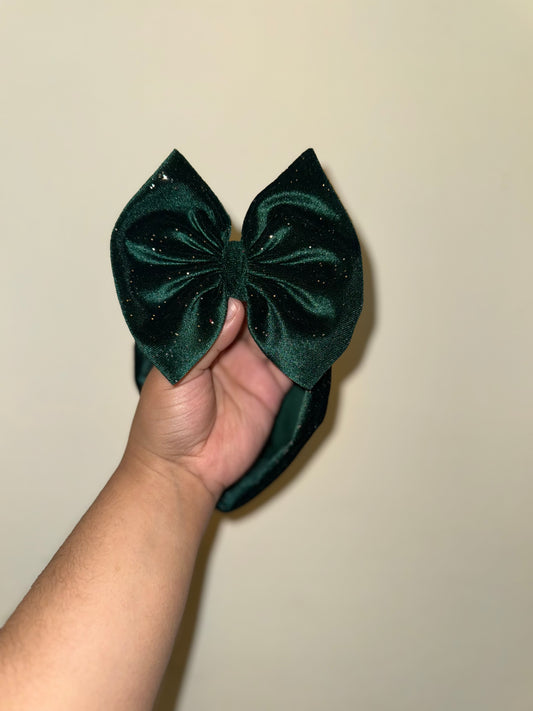 Hunter velvet glitz bow