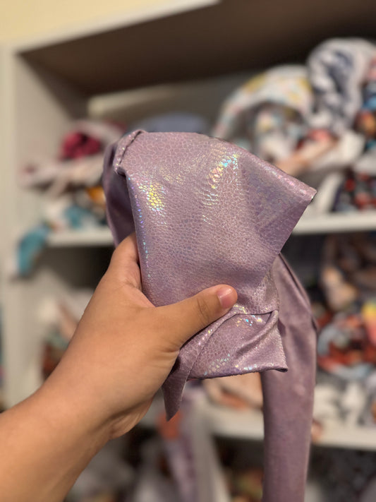 Holo snake skin purple bow