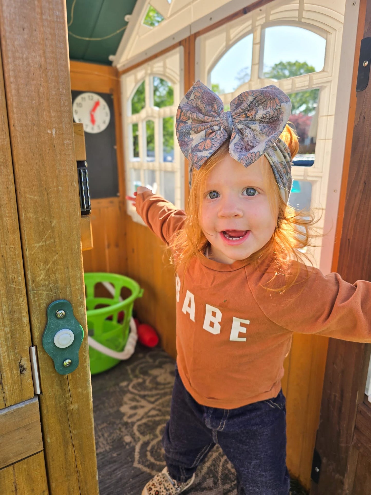 Sunflower butterfly distressed bow