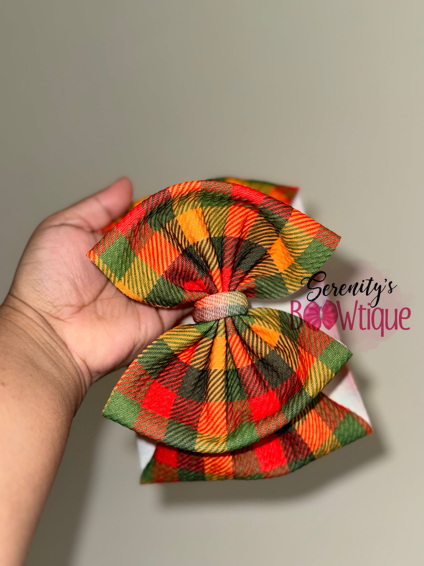 Fall plaid bow