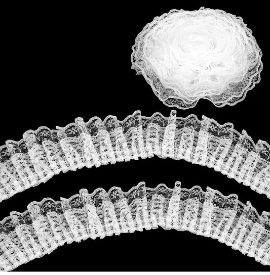 Fluffy lace trim add on