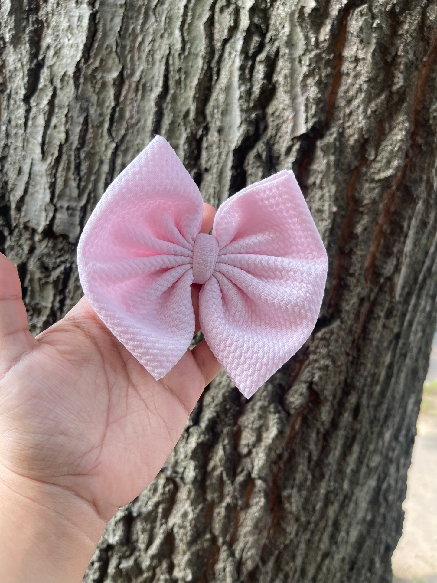 Blush pink bow