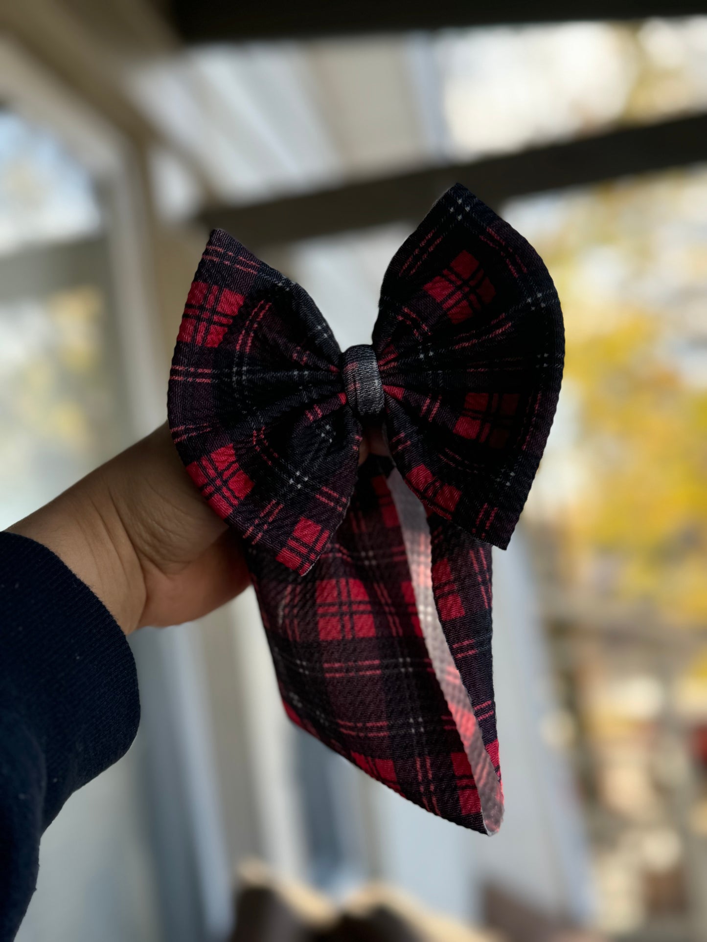 Buffalo plaid bow