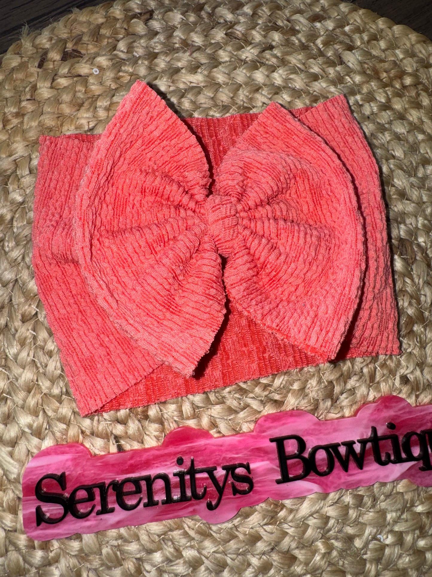 Pink crinkle bow